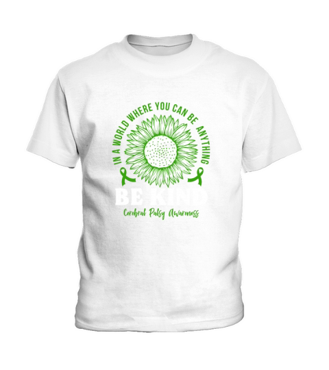 Cerebral Palsy Awareness Sunflower USA Flag Kids T-Shirt