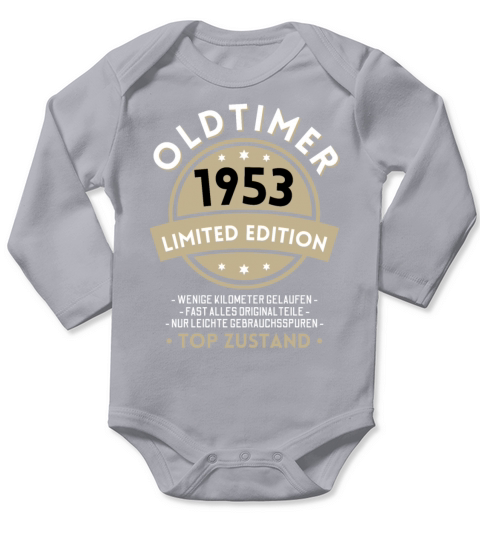 70th Birthday Vintage 1953 Long Sleeve Baby One-Piece