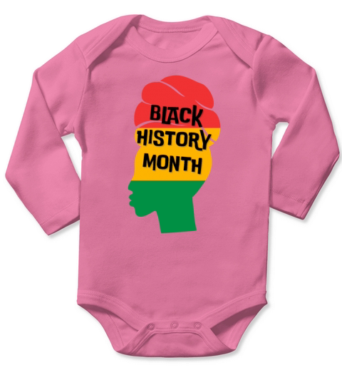 Black History Month Afro Melanin Black Women Long Sleeve Baby One-Piece