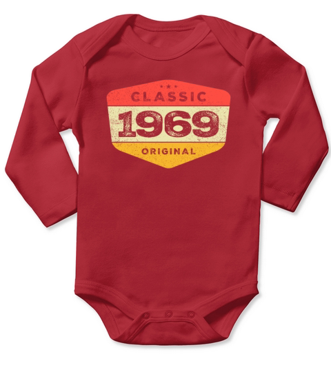 Classic 1969 54 Birthday Vintage Long Sleeve Baby One-Piece
