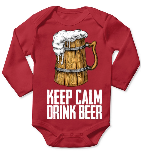 Keep calm drink beer Long Sleeve Baby One-Piece