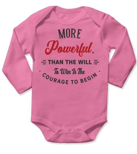 Motivational Quote Design Long Sleeve Baby One-Piece