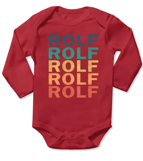 Rolf Name T Shirt - Rolf Vintage Retro Name Gift I Long Sleeve Baby One-Piece