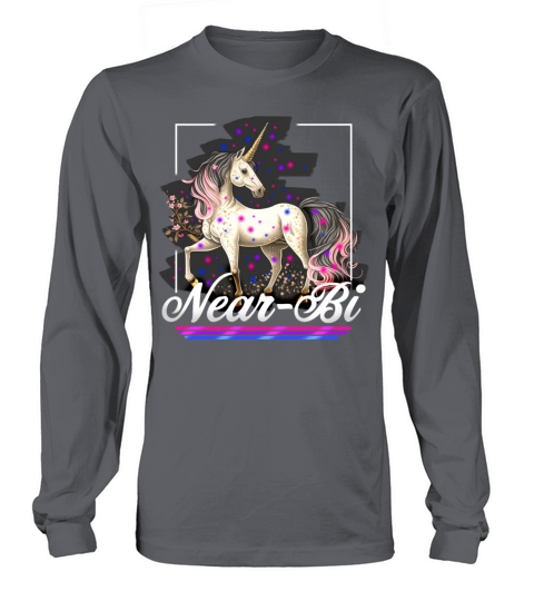 NearBi Funny Cute Bi Pride Unicorn Long sleeved Unisex
