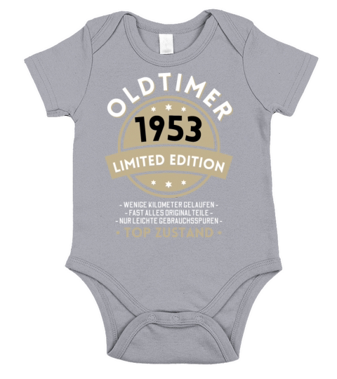 70th Birthday Vintage 1953 Short Sleeve Baby One-Piece