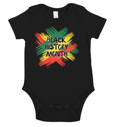 Black History Month USA Afro America African Short Sleeve Baby One-Piece