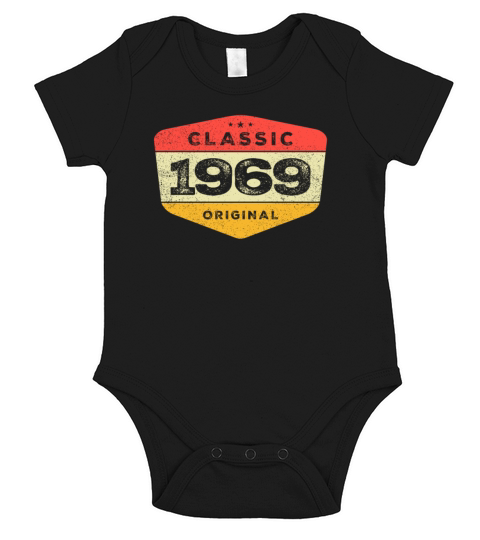 Classic 1969 54 Birthday Vintage Short Sleeve Baby One-Piece