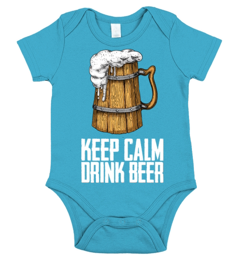 Keep calm drink beer Short Sleeve Baby One-Piece