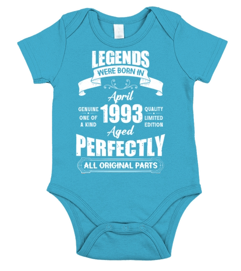 Legends Were Born In April 1993 Birthday Short Sleeve Baby One-Piece