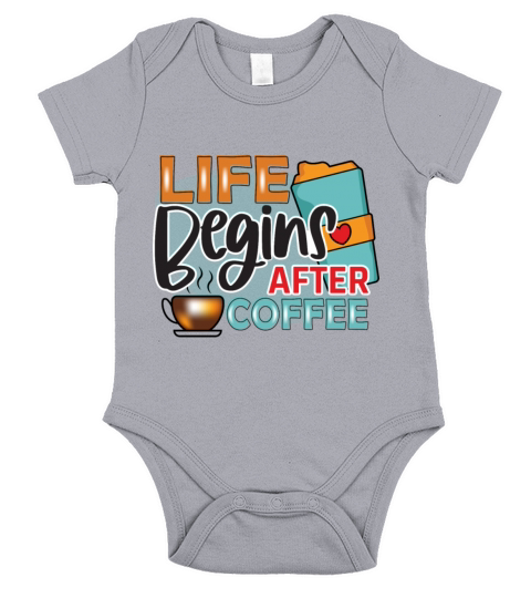 Life Begins After Coffee Short Sleeve Baby One-Piece