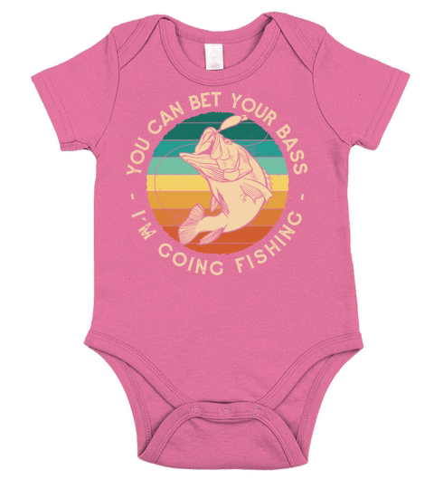Retro Bass Fishing - Sunset Short Sleeve Baby One-Piece