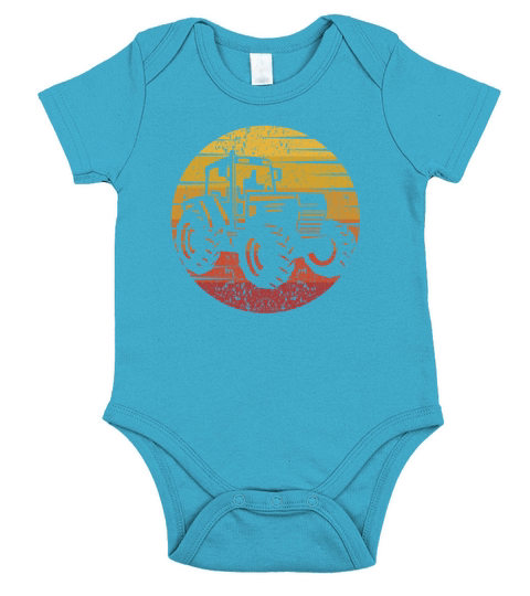 Retro Rancher Agribusiness Agriculture Organic Short Sleeve Baby One-Piece