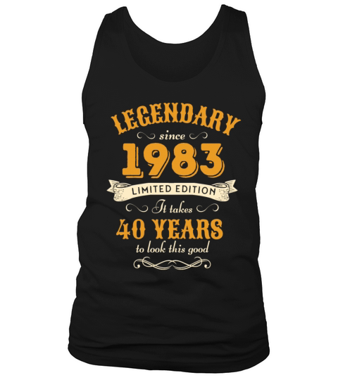 40th Birthday Vintage 1983 Tank Top Unisex