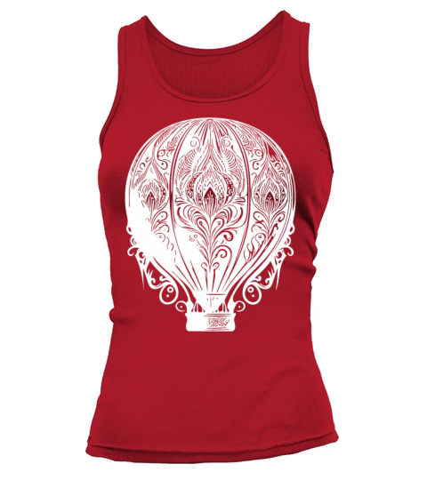 Vintage Hot Air Balloon Fan Design Tank top Woman