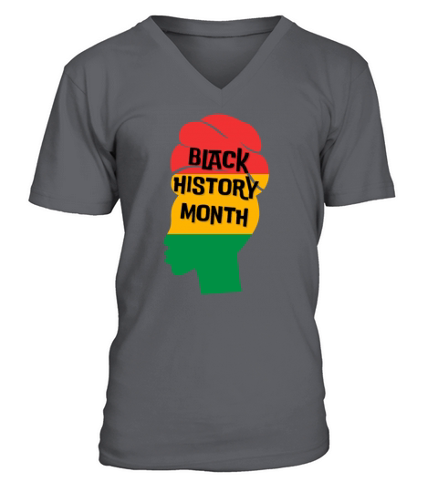 Black History Month Afro Melanin Black Women V-Neck T-shirt