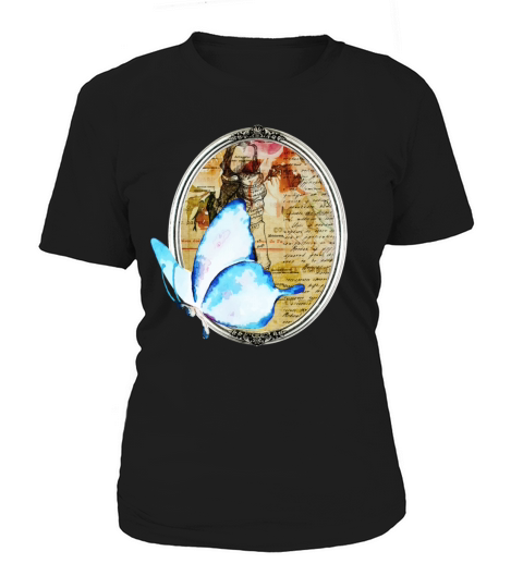 Watercolor Butterfly And Frame Women's T-Shirt