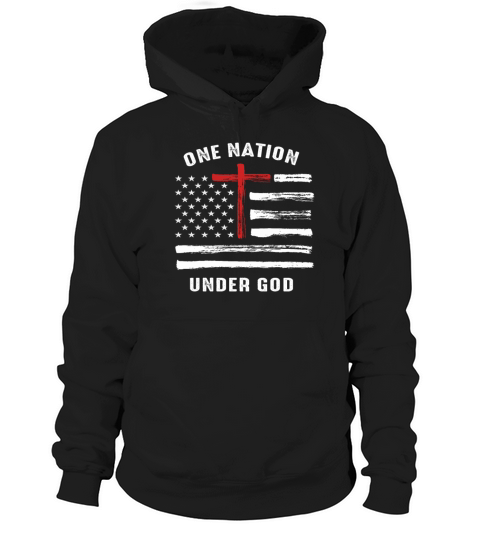 Christian Faith Family Vintage USA Flag Hoodie Unisex