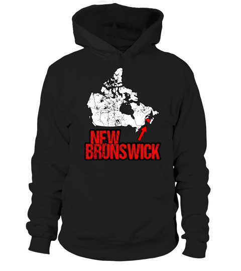 New Brunswick Vintage Canada Map Hoodie Unisex