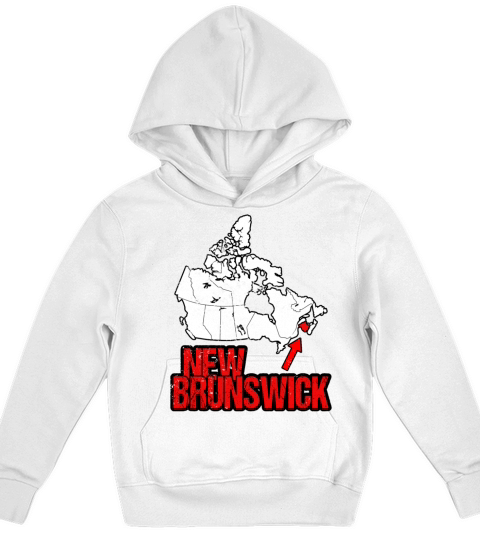 New Brunswick Vintage Canada Map Kids Hoodie