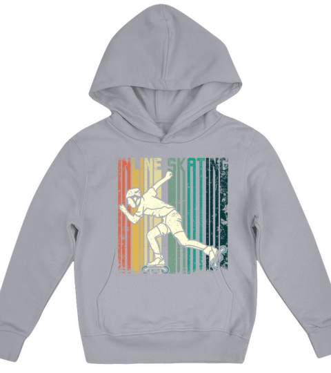 Retro Vintage rollerblade inline skating Kids Hoodie