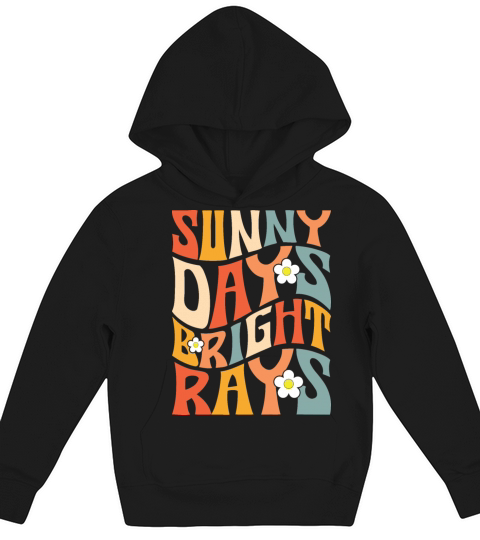Sunny Days Bright Rays Retro 70s Vibe Kids Hoodie