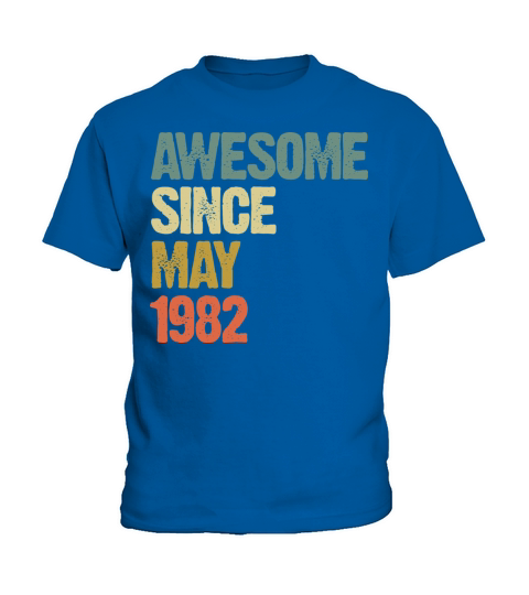 Awesome Since May 1982 Retro Vintage Gift Kids T-Shirt