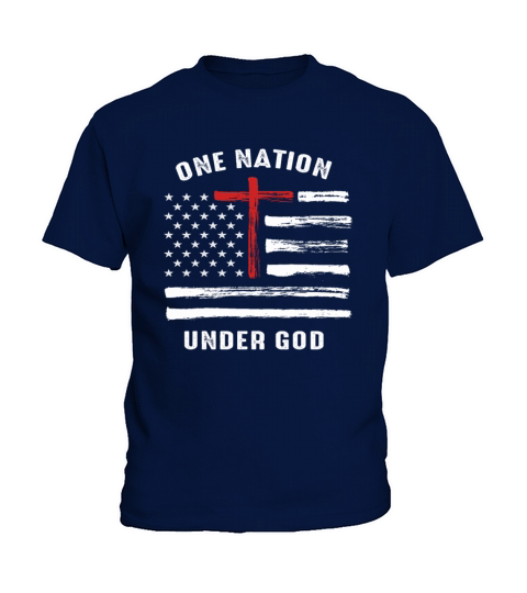 Christian Faith Family Vintage USA Flag Kids T-Shirt