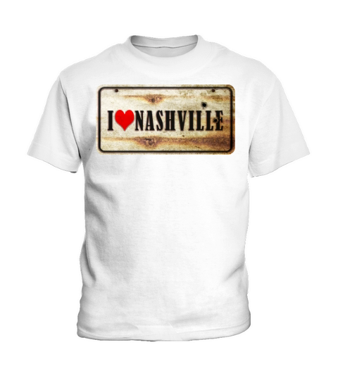 I Love Nashville Vintage Sign Kids T-Shirt