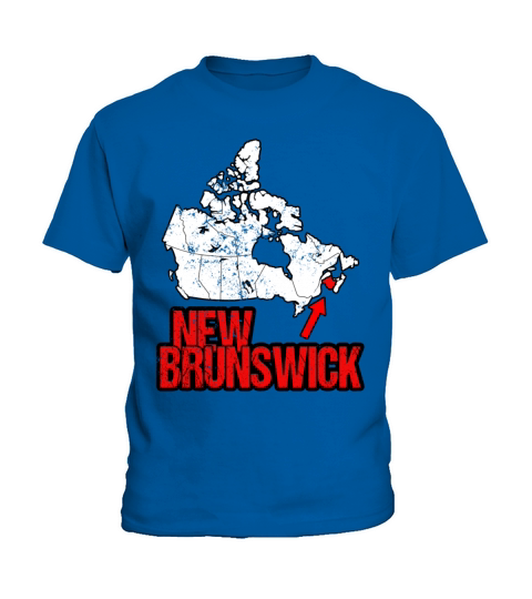 New Brunswick Vintage Canada Map Kids T-Shirt