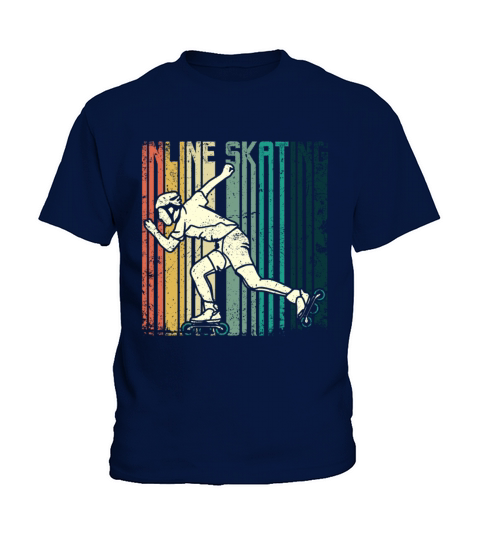 Retro Vintage rollerblade inline skating Kids T-Shirt