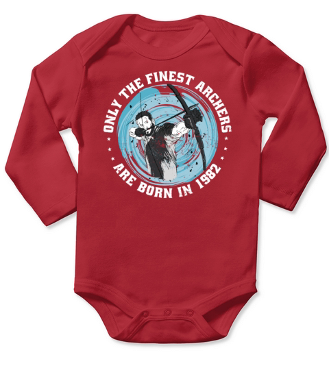 Archer born in 1982 Vintage Birthday Arrow-sports Long Sleeve Baby One-Piece