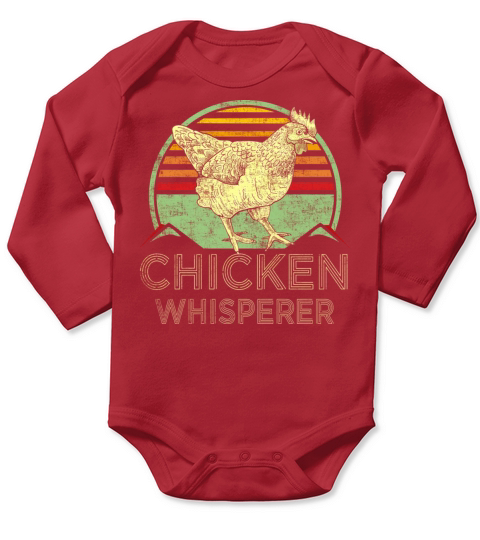 Chicken Whisperer Retro Distressed Style Farmer Long Sleeve Baby One-Piece