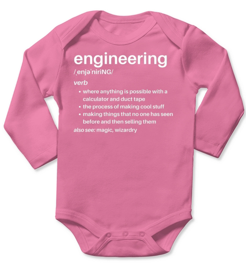 Engineering Funny Definition T-shirt Long Sleeve Baby One-Piece