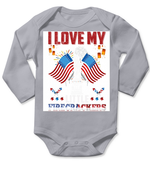 Fireworks and Freedom 4th July Long Sleeve Baby One-Piece