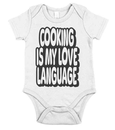 Cooking Is My Love Language Vintage Quote Short Sleeve Baby One-Piece