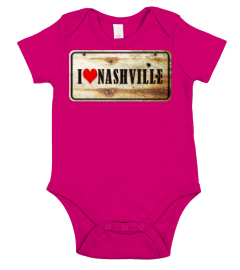 I Love Nashville Vintage Sign Short Sleeve Baby One-Piece