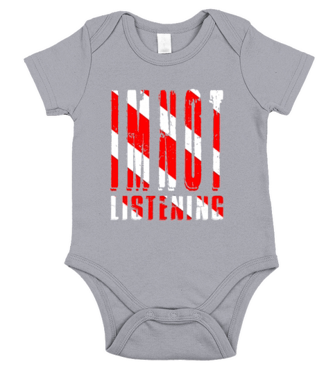 Im Not Listening Short Sleeve Baby One-Piece