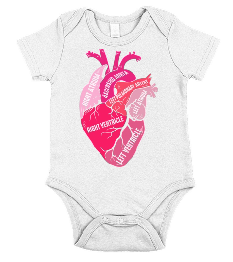 Parts Of Heart Short Sleeve Baby One-Piece