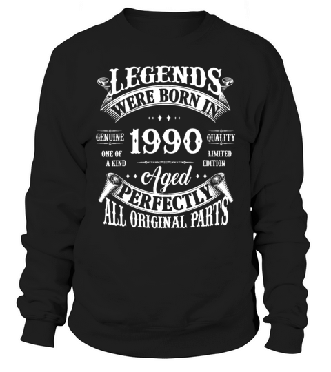 32nd Birthday Vintage Legends Born In 1990 32 Year Sweatshirt Unisex