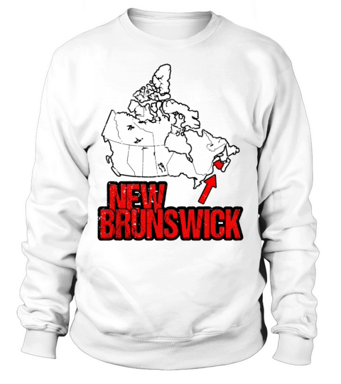New Brunswick Vintage Canada Map Sweatshirt Unisex