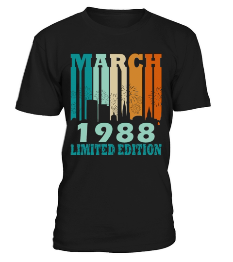 35th birthday man original march vintage 1988 T-Shirt Unisex