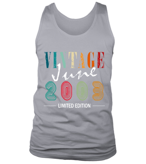 20th Birthday Vintage June 2003 Original 2003 Tank Top Unisex
