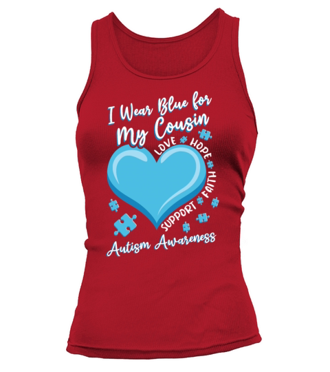 Puzzle April Blue For Cousin Autism Awareness Tank top Woman