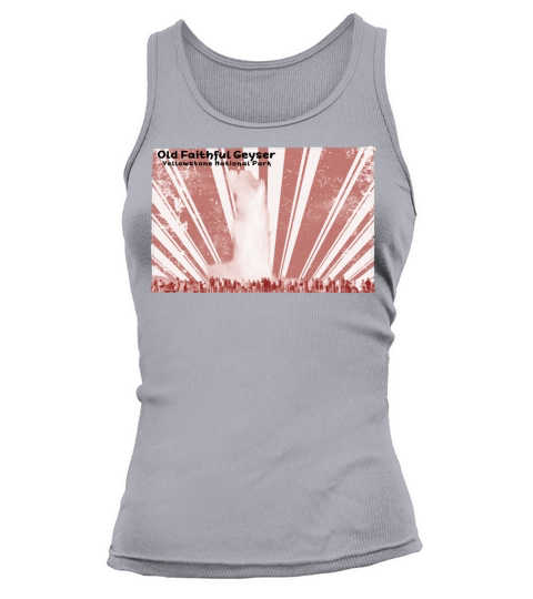 Retro Old Faithful eruption in red Tank top Woman