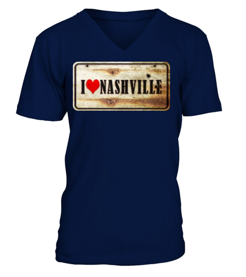I Love Nashville Vintage Sign V-Neck T-shirt