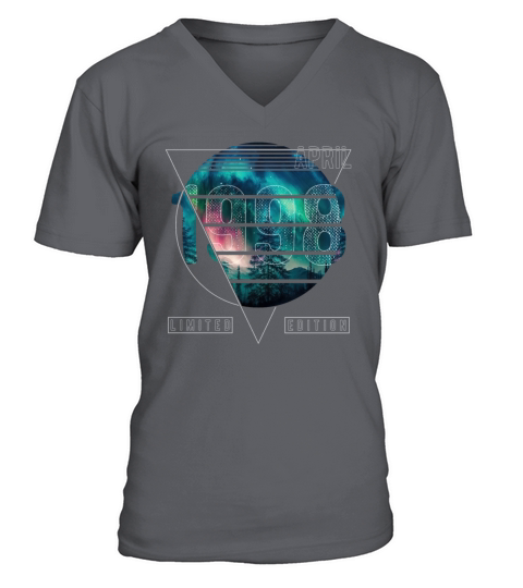 Limited Edition 1998 April Birthday Polar Lights V-Neck T-shirt