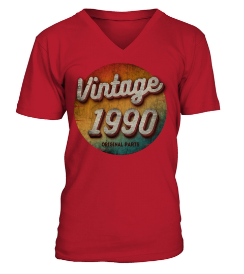VINTAGE 1990 ORIGINAL PARTS V-Neck T-shirt