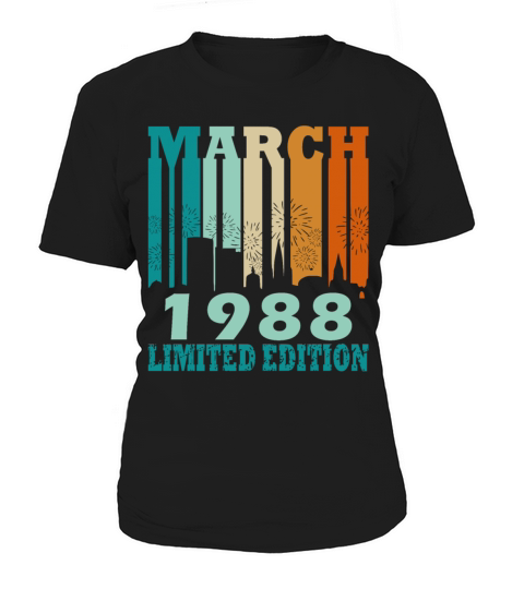 35th birthday man original march vintage 1988 Women's T-Shirt