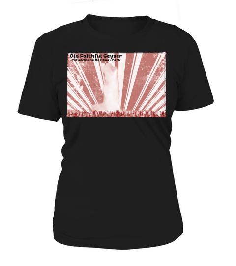 Retro Old Faithful eruption in red Women's T-Shirt