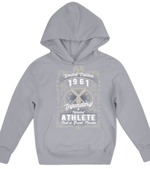 Vintage 1961 Baseball Birthday Gift Sport Hobby Kids Hoodie